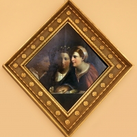 Dosso dossi, formelle del soffitto della camera da letto di alfonso I d'este, 1520-22, convesrazione - Sailko