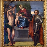 Dosso dossi, madonna coi ss. sebastiano e forse giorgio, 1517-18 ca. 01 - Sailko