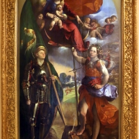 Dosso dossi, madonna col bambino tra i ss. giorgio e michele, 1518-19, 01 - Sailko - Modena (MO)