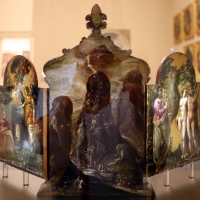 El greco, altarolo portatile, 1567-68, 04 consegna delle tavolo della legge e dell'arca dell'allenaza sul sinai - Sailko - Modena (MO)