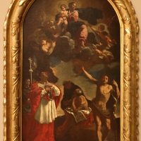 Flaminio torri, madonna in gloria coi ss. carlo borromeo, g. battista, girolamo e nicola da tolentino, 1645 ca