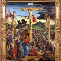 Francesco bianchi ferrari, crocifissione coi ss. girolamo e francesco (pala delle tre croci), 1490-95 ca. 01 - Sailko - Modena (MO) 