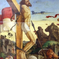 Francesco bianchi ferrari, crocifissione coi ss. girolamo e francesco (pala delle tre croci), 1490-95 ca. 02 - Sailko - Modena (MO)