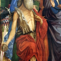 Francesco bianchi ferrari, crocifissione coi ss. girolamo e francesco (pala delle tre croci), 1490-95 ca. 04 girolamo - Sailko - Modena (MO)