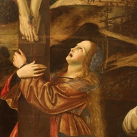 Francesco bianchi ferrari, crocifissione coi ss. maddalena, domenico e pietro martire, 1500-10 ca. 03 - Sailko - Modena (MO)