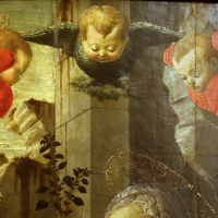 Francesco botticini, adorazione del bambino, 1470-80 ca. 02 cherubino e serafini - Sailko - Modena (MO)