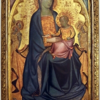 Francesco di neri da volterra, madonna col bambino in trono tra angeli, 1350-55 ca - Sailko - Modena (MO)
