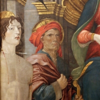 Giovanni antonio bazzi, madonna col bambino e santi, 1480-1500 ca. 02 sebastiano e gioacchino - Sailko - Modena (MO)