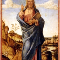 Lazzaro bastiani (attr.), redentore benedicente, 1490-1510 ca - Sailko - Modena (MO)