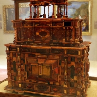 Manifattura tedesca, stipo in legno, ottone, vetro, ambra e avorio, 1625 ca. 03 - Sailko - Modena (MO) 