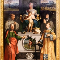 NiccolÃ² dell'abate, madonna in trono col bambino e i ss. francesco, chiara, jacopo e lorenzo, 1540-41 ca. 01 - Sailko - Modena (MO)