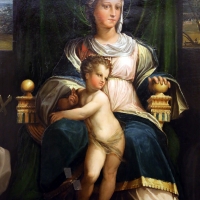 NiccolÃ² dell'abate, madonna in trono col bambino e i ss. francesco, chiara, jacopo e lorenzo, 1540-41 ca. 02 - Sailko - Modena (MO)
