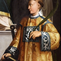 NiccolÃ² dell'abate, madonna in trono col bambino e i ss. francesco, chiara, jacopo e lorenzo, 1540-41 ca. 04 - Sailko - Modena (MO)