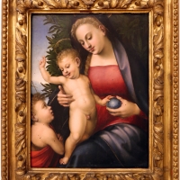 Pier francesco foschi (attr.), madonna col bambino, che benedice san giovannino, 1550-90 ca - Sailko - Modena (MO) 
