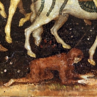 Secondo maestro di carpi, leggenda di san giovanni boccadoro (crisostomo), 1430 ca. 06 uomo selvaggio - Sailko - Modena (MO) 