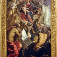 Tintoretto, madonna col bambino coi ss. caterina d'a., scolastica, pietro, agostino, battista e paolo, 1547-49 ca. 01 - Sailko - Modena (MO)