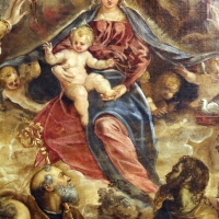 Tintoretto, madonna col bambino coi ss. caterina d'a., scolastica, pietro, agostino, battista e paolo, 1547-49 ca. 02 - Sailko - Modena (MO)