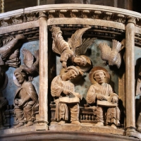 Anselmo da campione e aiuti, pontile del duomo di modena, 1160-80 ca., ambone coi simbolio degli evangelisti del 1208-1225 ca. 01 - Sailko - Modena (MO)