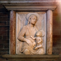 Scuola toscana, madonna col bambino, xv secolo