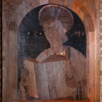 Cristoforo da lendinara, gli evangelisti, 1477, matteo - Sailko - Modena (MO)