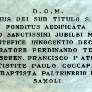Chiesa di San Francesco (Sassuolo), lapide nel coro 02 - Mongolo1984