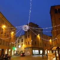 Piazza Borgo con luminarie