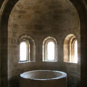 Collegiata di Santa Maria (Castell'Arquato), vasca battesimale monolita dell'viii 01 - Mongolo1984