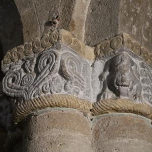 Collegiata di Santa Maria (Castell'Arquato), capitello, inizi sec. xii 04 - Mongolo1984