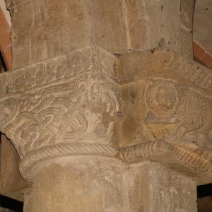 Collegiata di Santa Maria (Castell'Arquato), capitello, inizi sec. xii 09 - Mongolo1984