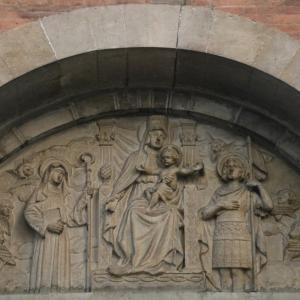 Duomo (Piacenza), lunetta, Madonna in trono col Bambino tra santi - Mongolo1984