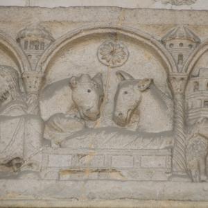 Duomo (Piacenza), architrave del portale sinistro con scene della vita di Cristo 03 - Mongolo1984