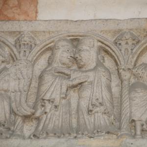 Duomo (Piacenza), architrave del portale sinistro con scene della vita di Cristo 05 - Mongolo1984