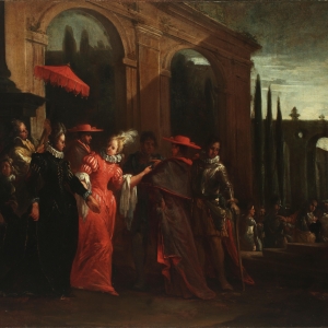 Elisabetta Farnese incontra i cardinali Gozzadini e Acquaviva - Carlo Pagani