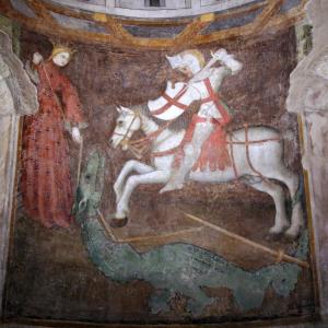 Pieve di San Giorgio (Vigoleno), San Giorgio che libera la principessa dal drago 05 - Mongolo1984