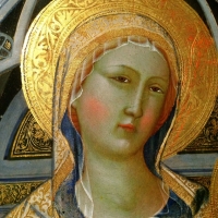 Agnolo Gaddi Madonna con Bambino in trono a Santi - Waltre manni