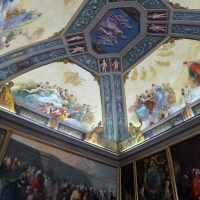 Parma, biblioteca palatina, sala di dante, decorata da francesco scaramuzza, 1843-57, 03