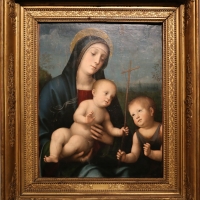 Francesco francia (bottega), madonna col bambino e san giovannino, 1510-20 ca