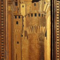 Bernardino da lendinara, due tronetti lignei con vedute di cittÃ  e i ss. ilario e giovanni battista, 1494, 04 - Sailko - Parma (PR)