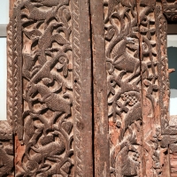 Portale di san bertoldo, in legno intagliato, dalla chiesa di s. alessandro a parma, x secolo 02 - Sailko - Parma (PR)