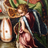Giorgio gandini del grano, sacra famiglia con santi e angeli, 1534-35, 06 angelo - Sailko - Parma (PR)