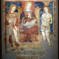 Scuola parmense, madonna col bambino in trono tra i ss. rocco e sebastiano, 1490 ca, dal castello di torrechiara - Sailko - Parma (PR) 