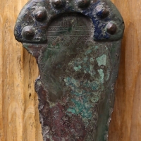 EtÃ  del bronzo, pugnale a manico fuso di tipo rodano con decorazione di tipo italico - Sailko - Parma (PR)