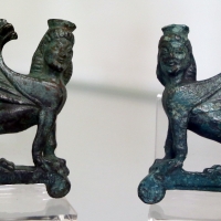 Attica, sfingi alate in bronzo, probabilmente appliques - Sailko - Parma (PR)