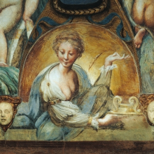 La contessa Paola Gonzaga affrescata dal Parmigianino in Castello a Fontanellato - Castelli del Ducato