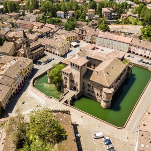 Aerial view of Rocca Sanvitale in Fontanellato - ENIT SpA