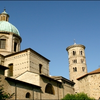 Veduta Duomo di ravenna e Battistero Neoniano