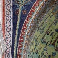 Sant'apollinare in classe, mosaici dell'arcone, palma, VII secolo 02 - Sailko - Ravenna (RA)