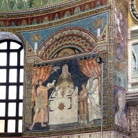 Sant'apollinare in classe, mosaici del catino, sacrifici di abele, melchidesech e abramo, 650-700 ca. 01 by Sailko