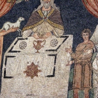 Sant'apollinare in classe, mosaici del catino, sacrifici di abele, melchidesech e abramo, 650-700 ca. 04 - Sailko - Ravenna (RA)