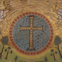 Sant'apollinare in classe, mosaici del catino, trasfigurazione simbolica, VI secolo, 04 croce gemmata - Sailko - Ravenna (RA)
